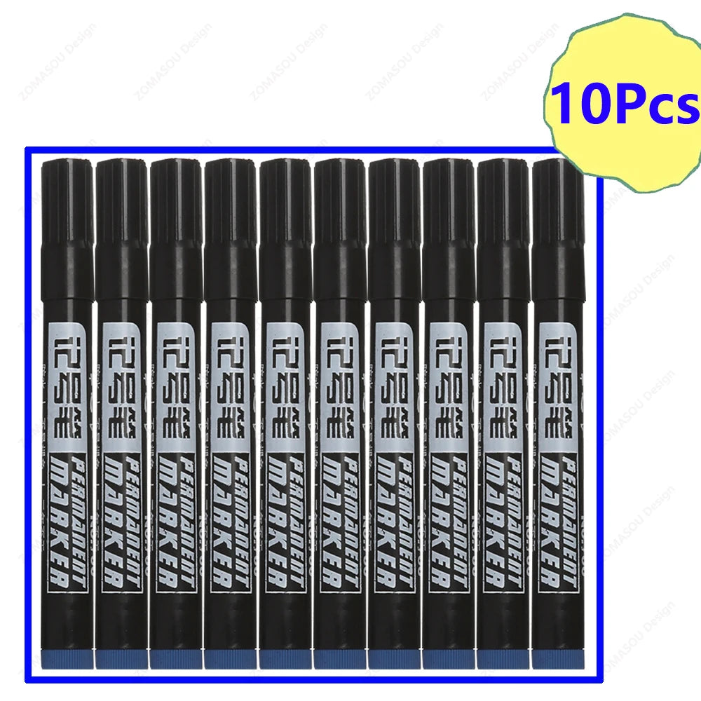 1-100Pcs Waterproof Oil-based Marker Pen Quick Dry Black Blue Red Ink Permanent for Metal Glass Stationery Art School Supply