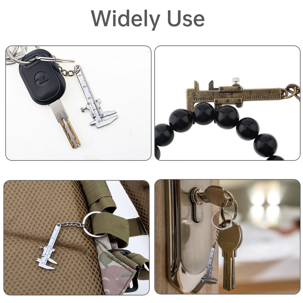 0-40mm Portable Mini Zinc Alloy Vernier Caliper with Chain Keychain and 1mm Accuracy for Measurement