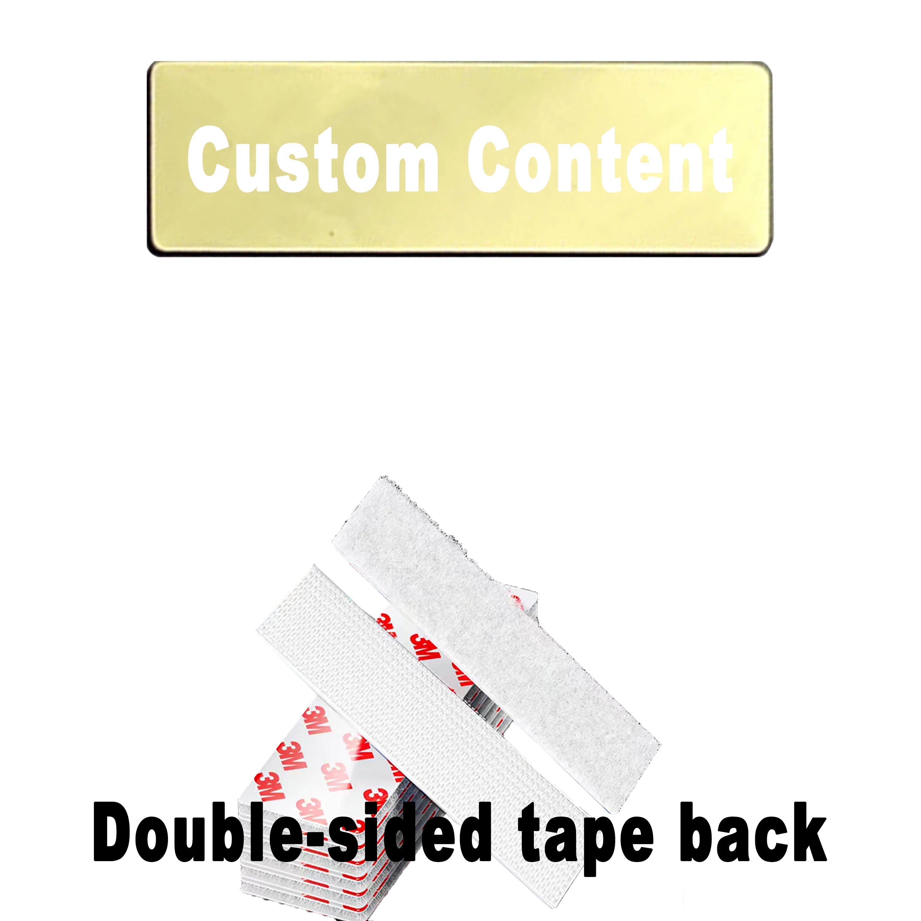 Stainless Steel Custom Name Tag with Pin Clip - Engraved Personalized Work Badge Business Identification Metal ID Name Plate