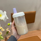 500/800ML Large-capacity Straw Cup, Food-grade Transparent PP Material,Portable Ins Style Water Cup, Juice Milk Tea Cup