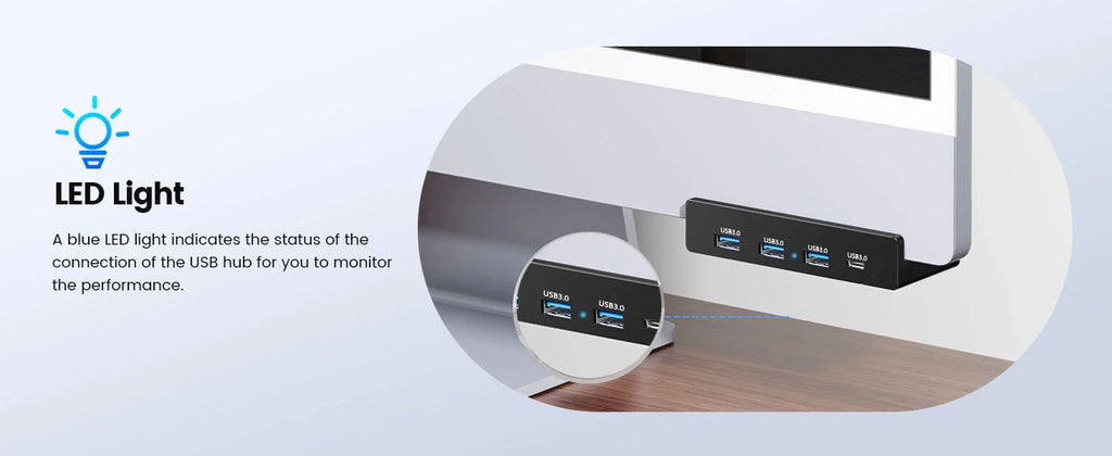 10Gbps USB HUB Clamp USB3.2/3.0/2.0 Splitter Adapter External Multi Clip Dock For iMac Macbook Lenovo Desktop PC Accessories