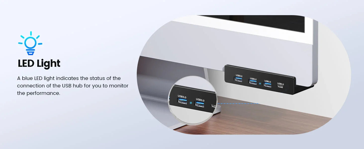 10Gbps USB HUB Clamp USB3.2/3.0/2.0 Splitter Adapter External Multi Clip Dock For iMac Macbook Lenovo Desktop PC Accessories