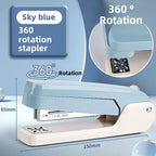 1-Piece 360° Rotatable Heavy Duty Stapler with Staple Remover: Large Capacity & Strong Clutch for Home and Office Use