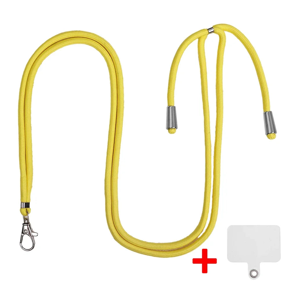 Cell Phone Lanyard Crossbody Adjustable Neck Strap for Around The Hand with Clear Tether Tab for Most Full Coverage Phones Case