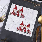 20pcs/Pac 33cm 2-Ply Christmas Snowman Printed Napkins Restaurant Baking Party Decoration Paper Placemats Wholesale Promotions