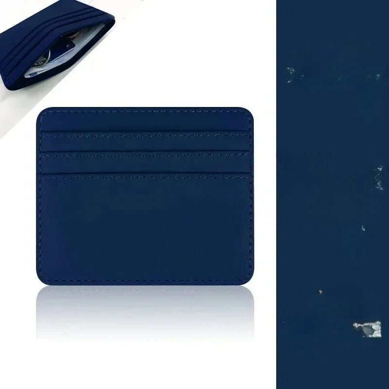 Fashion Slim PU ID Card Bag Credit Card Holder Men's Wallet Women's Wallet Mini Credit Card ID Card Bag Gift