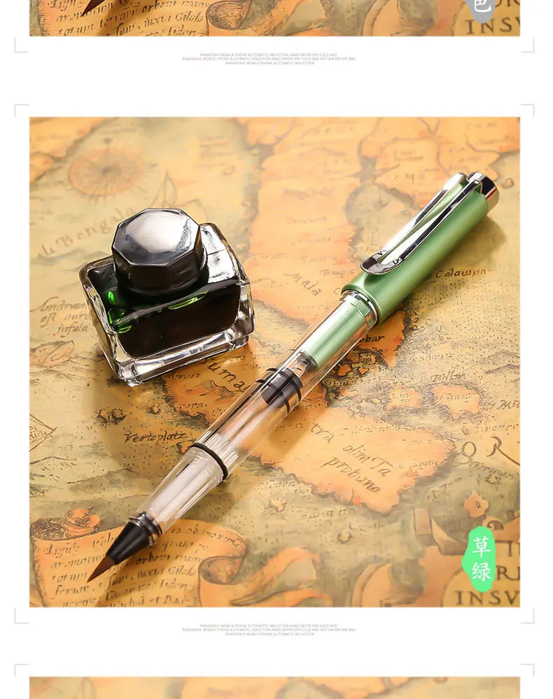 9 Color Piston Brushes Calligraphy Brushes Watercolor Brushes Paint Pen Stationery Art Schoo Supplies for Chinese Painting