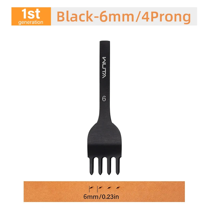 WUTA 1pc 3/4/5/6mm Leather Chisel Tool Diamond Pricking Iron Basic Hole Punch Stitching Leather Craft Tools
