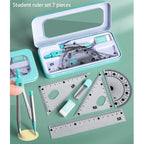 Compass Set Ruler Measurement Set Learning Professional Multifunctional Drawing Tool Set Ruler and Ruler Eight-pcs Set