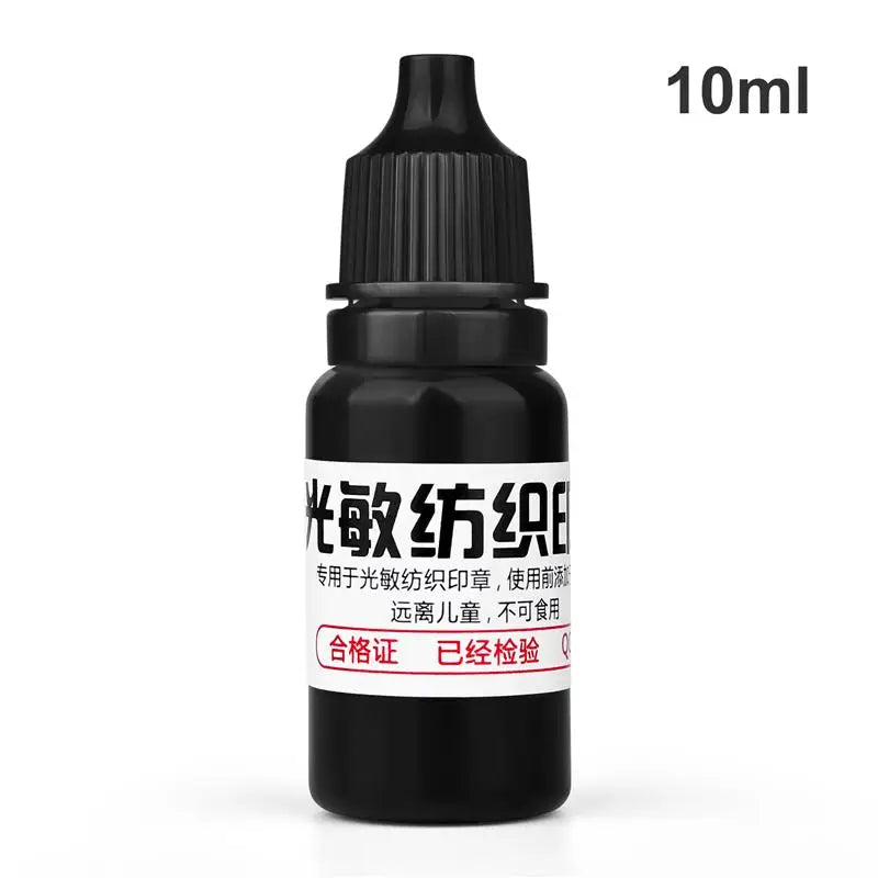 10ml Blue Red Black Ink Textile Clothes Ink Special Ink For Students Kids Name Stamp Printing On Clothing Waterproof Not Fade
