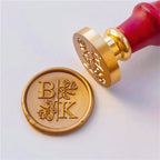 Personalized Wedding Wax Seal Stamp with 2 Initials, Custom Wedding Sealing Wax Stamp Invitation Seal Stamp. Initials Wax Seal
