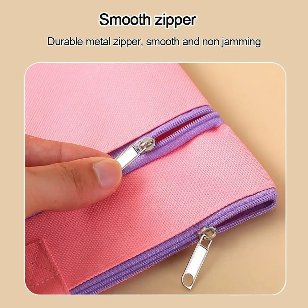 A4 File Bag Portable Zipper Oxford Cloth Waterproof 8k Sketch Drawing Art Storage Bag Canvas Bag School Office Filing Products