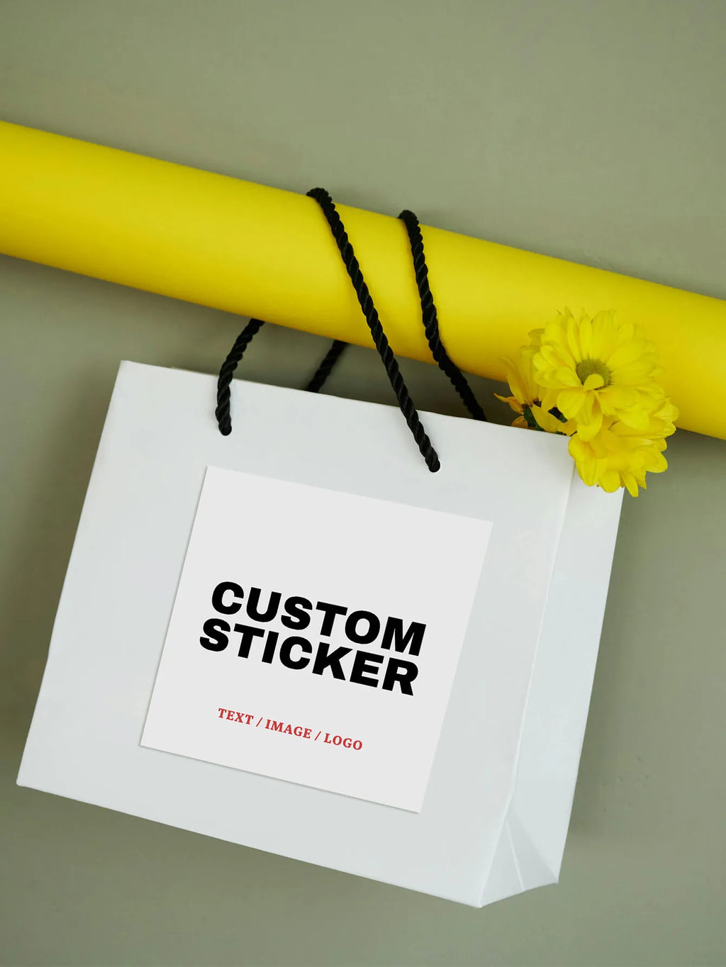 1/60/120/240 Custom Square PVC Stickers Waterproof Personalized for Party, Label, Packaging