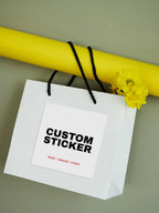 1/60/120/240 Custom Square PVC Stickers Waterproof Personalized for Party, Label, Packaging