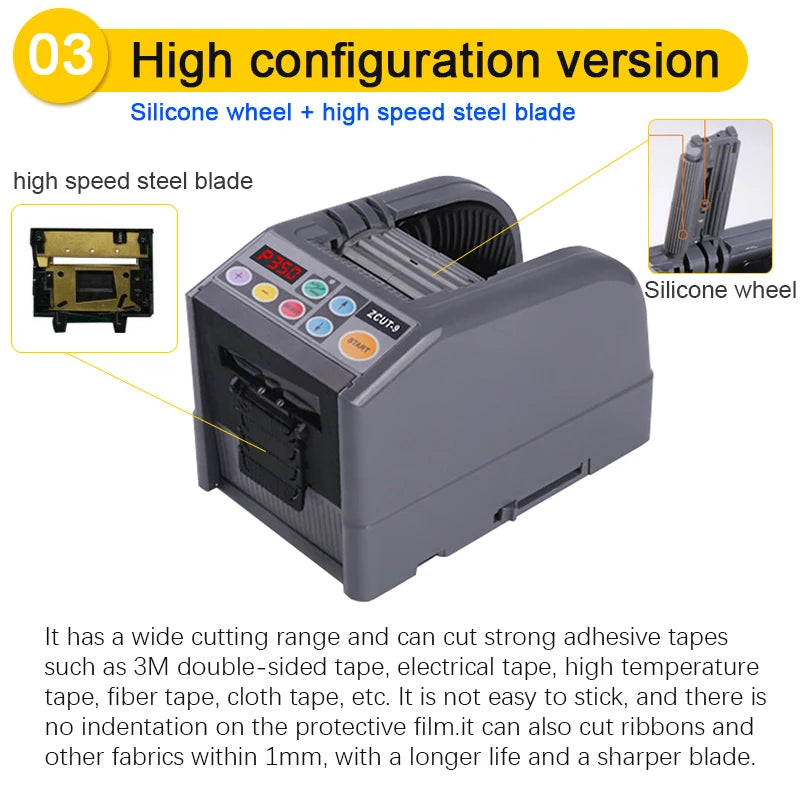 Automatic Tape Dispenser Cutting Machine 6-60mm Adhesive Tape Ribbon Intelligent Double Sided Cutter 110V 220V