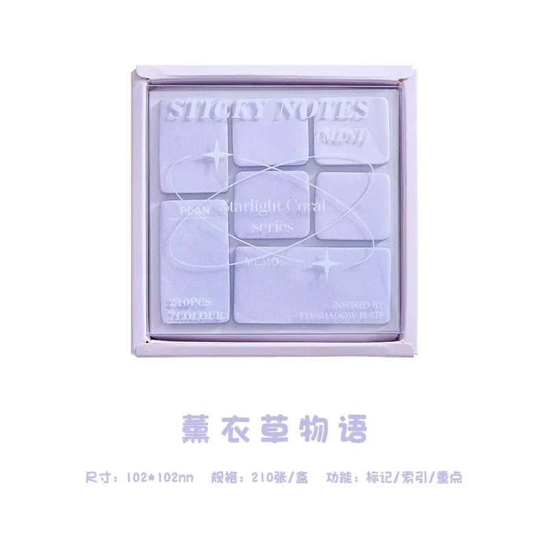 210 Sheets Kawaii Creative Cartoon Box Stickers Weekly Plan Sticky Notes Memo Pad Korean Stationery School Supplies Child Gifts