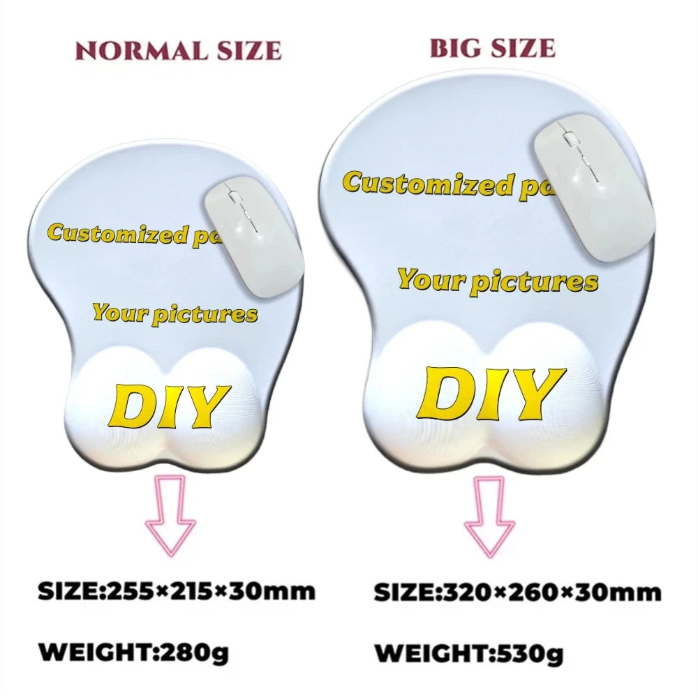 Custom big size 3D Mouse Pad Anime Customization Kawaii Desk Pad with Wrist Rest for mousepad gamer