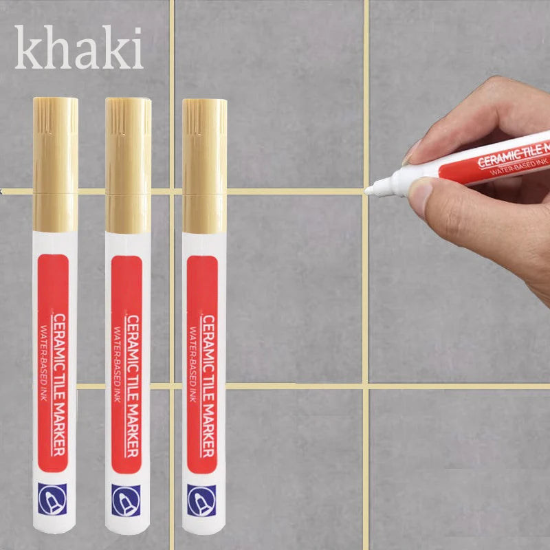 3PCS Tile Marker Tile Grout Repair Tile Grout RepairTiles Marker Joint Feeding Pen Tiles Paint Pen Erasable Whiteboard Marker