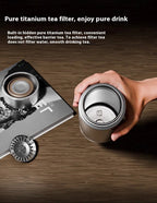 Gianxi Pure Titanium Insulated Cup Men'S And Women'S High-End Water Cup Portable Tea Cup Tea Water Separation Titanium Cup