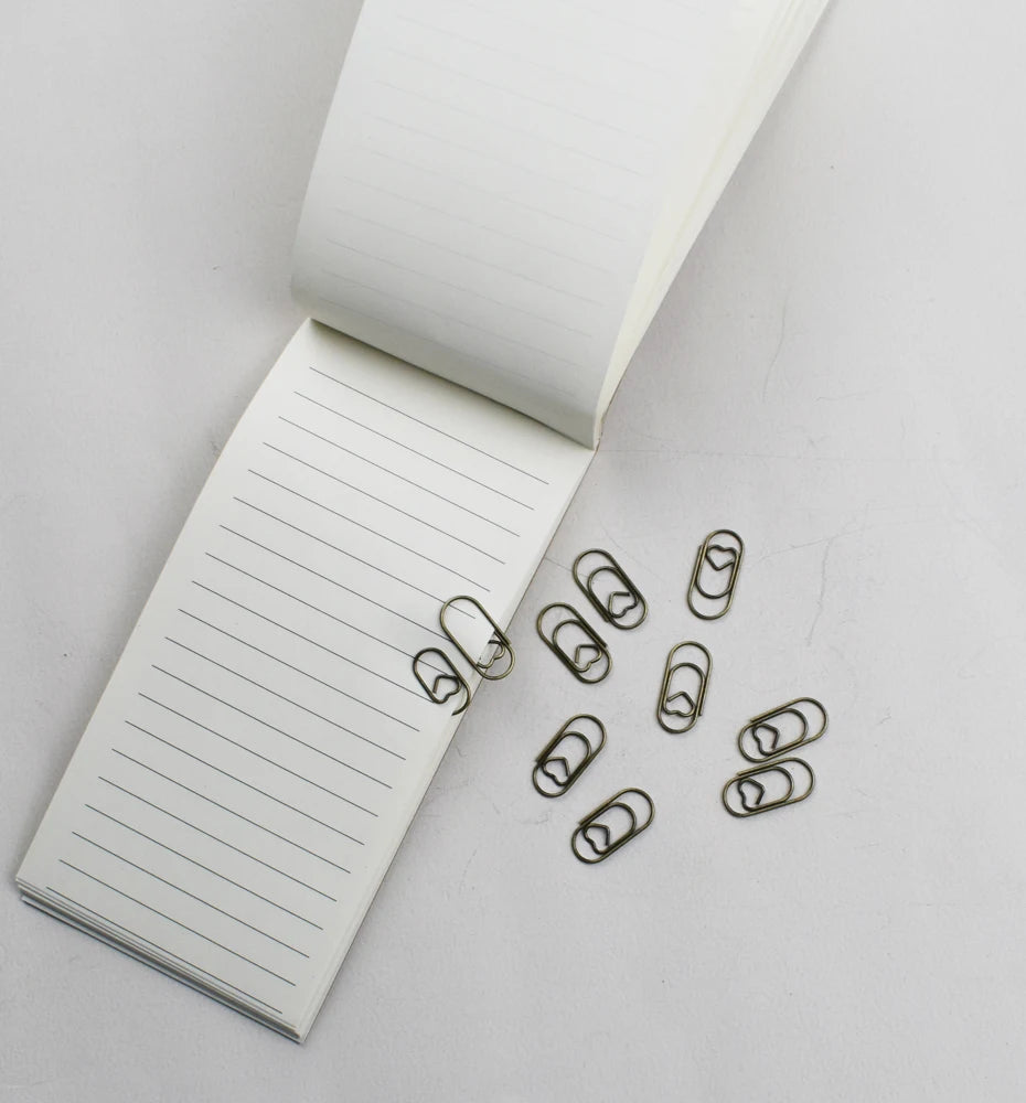 10pcs Mini Metal Paperclip Bookmark Binder Marking Paper Clips School Office Accessories