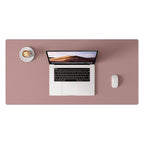 Desk Pad Protector, Mouse Pad, Office Desk Mat, Non-Slip with Stitched Edges PU Leather Desk Blotter for Office Home School