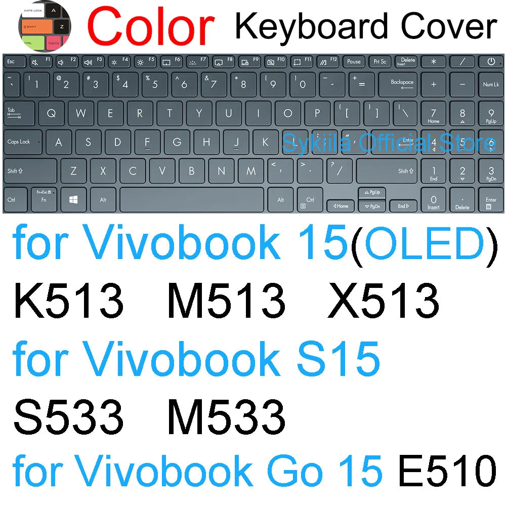 Keyboard Cover for ASUS Vivobook 15 Pro 15X OLED GO S S15 N6506 S5507 S5506 M5506 X1505 M1505 K3504 Silicone Protector Skin Case