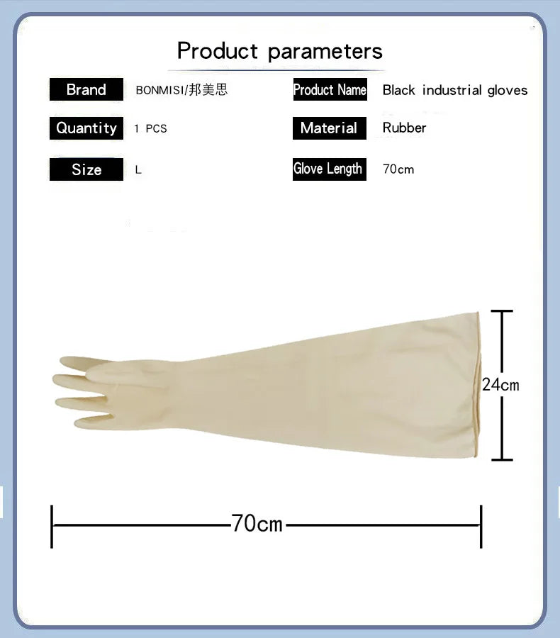 Durable Long Kitchen Clean Tools Waterproof For Washing Acid and Alkali Resistant Industrial Non-Toxic Latex Gloves