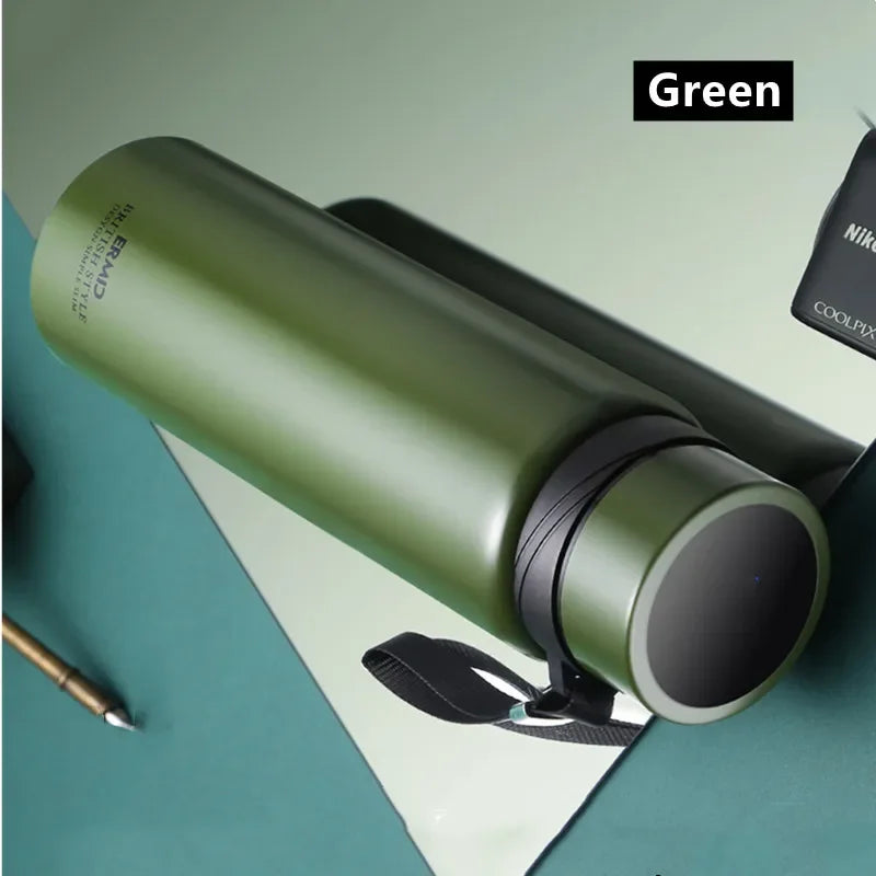 Double Stainless Steel Vacuum Flask With Filter Large Capacity Portable Sport Thermos Mug Coffee Tea Tumbler 1000ml/1600ml