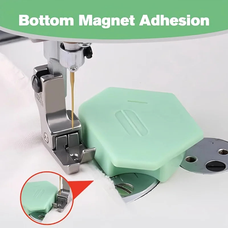 Sewing Magnetic Seam Guide Multifunctional Ruler Hemmer Universal Polygonal Anti-Curling Positioner Sewing Machine Accessories