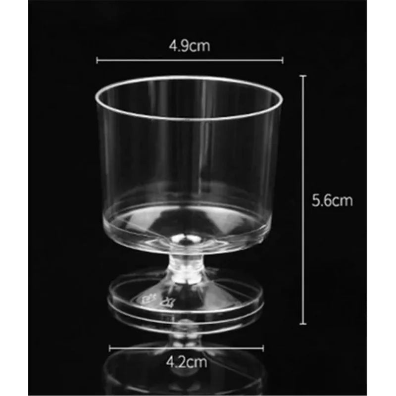 20pcs Disposable Dessert Cups Jelly Yogurt Cake Plastic Cup Transparent Baking Tools Food Container Party Decorative Tableware