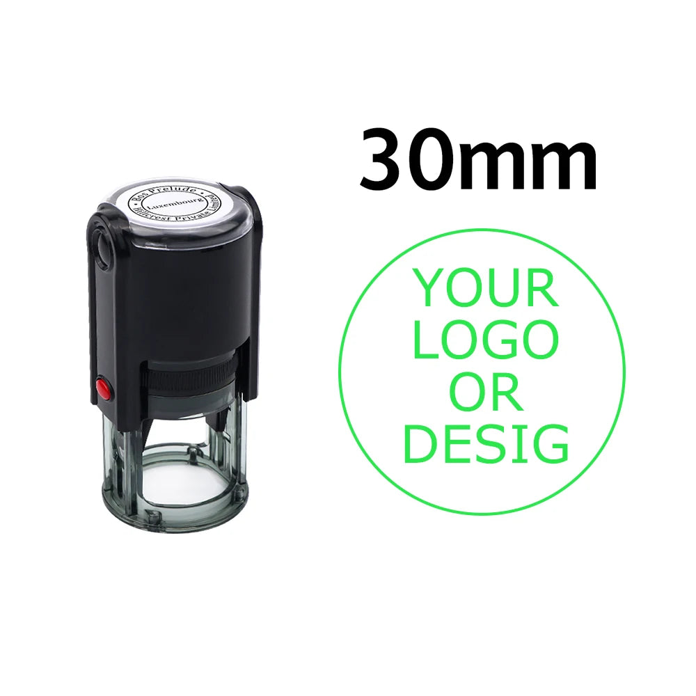 Custom Self-Inking Stamp 25/30/40/50mm Round Logo Design P Personalized Press-type Inking Stamp for Wedding Invitation Envelope