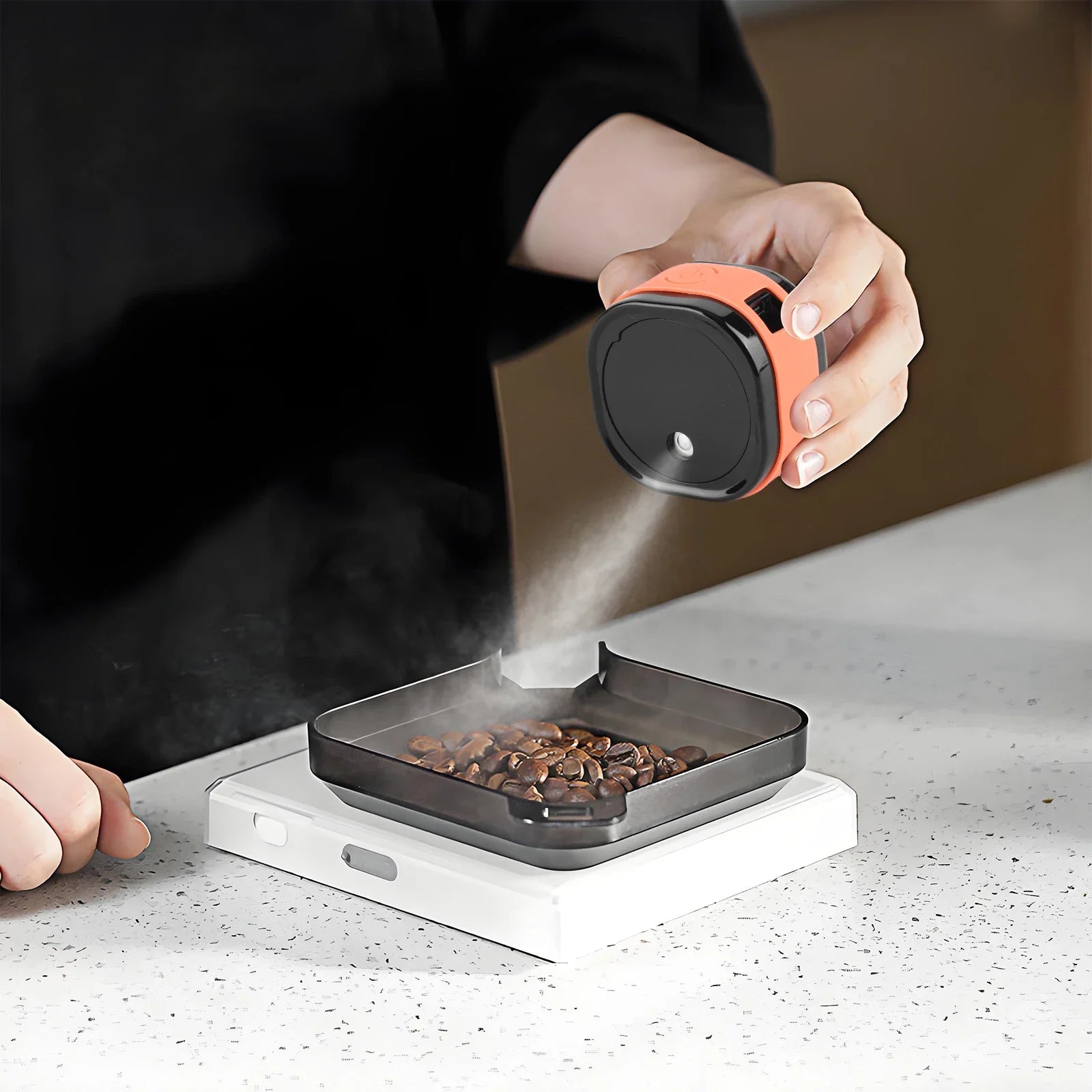 Coffee Bean Atomizer Rechargeable Electric Sprayer Magnetic Base Anti-Static Automatic Spray Bottle Espresso Machine