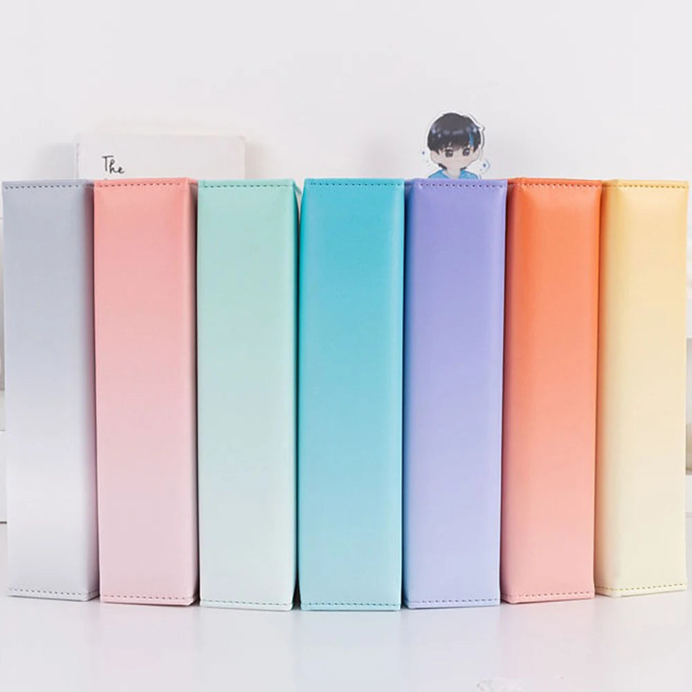 A5 3-Ring Macaron Gradient Heart Shaped Widening Photo Album Binder Photocard Card Holder for Photographs Scrapbooking Collector