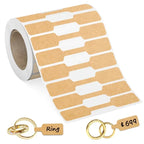 500pcs Paper Price Tags Jewelry Tags Self Adhesive Blank Labels Display Card Packaging Sticker Necklace Earring Bracelet DIY