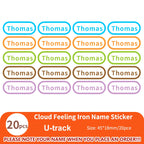 Custom Clothes Ironing Name Sticker Personalized Washable Stickers  Heat Transfer Labels on Fabric Clothing Babysuit Tags