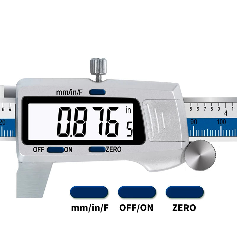 ET52 Stainless Steel 0.01mm High Precision Measure 150mm Digital Caliper mm/inch/Fraction Zero Setting Electronic Caliper