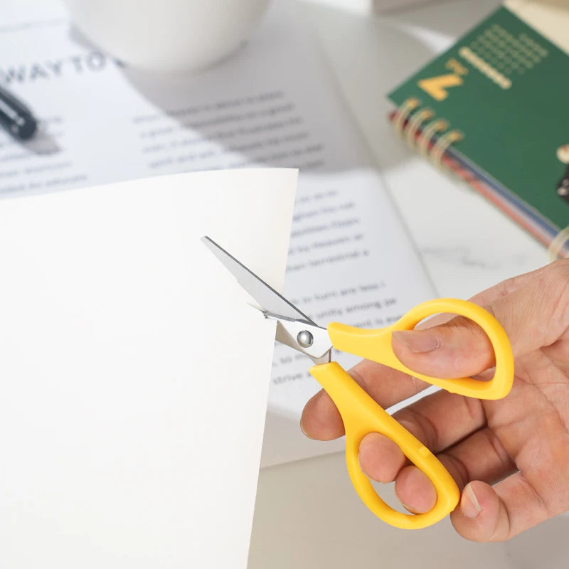 With Cover Safety Scissors, Lightweight Portable for Home Office School Kids DIY Craft Paper Cutting Stationery