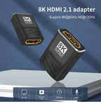 HDMI Extender 8K 60Hz 4K 120Hz Female to Female Connector HDMI 2.1 Cable Extension Converter HDMI-Compatible Adapter Coupler