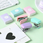 Mini Desktop Stapler Set with 400 Staples Portable Office Stationery Kit Home School Supplies Compact Paper Fastener Tool