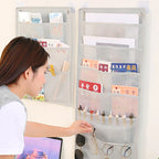 Document Hanging Storage Bag Oxford Cloth Storage Pocket Chart Hanging File Folding Holder Cascading Fabric Organizer For Office
