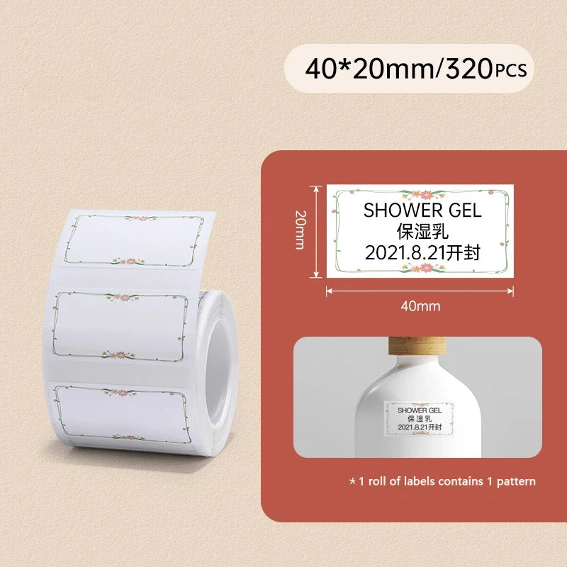 Original Niimbot B21/B3S/B1/B203 Colorful White Transparent Label Sticker  Self-adhesive Waterproof  Price Tag Thermal Paper