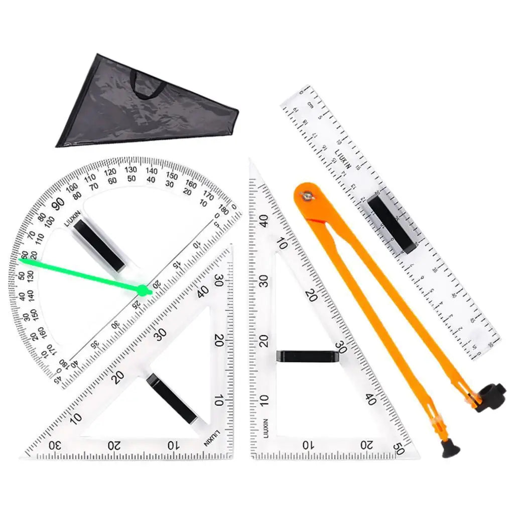 Large Geometry Math Ruler Set Set Math Teaching Aid for Blackboard Drafting