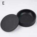 Natural Raw Stone Inkstone Chinese Brush Writing Painting Circular Inkstone Vintage She Inkstone Cartridge Calligraphy Supplies
