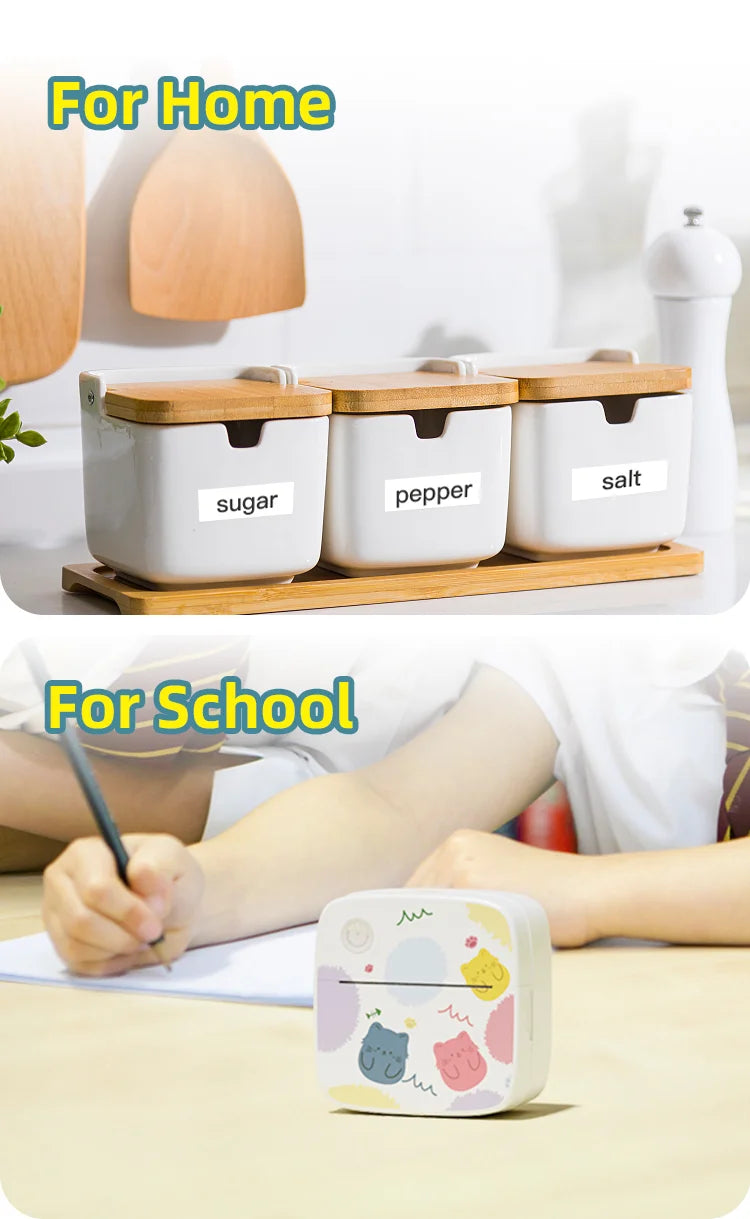 Dolewa D2 Label Maker Printer Portable Printer Thermal Paper Printer Label Sticker Paper Printer for Photo Printing