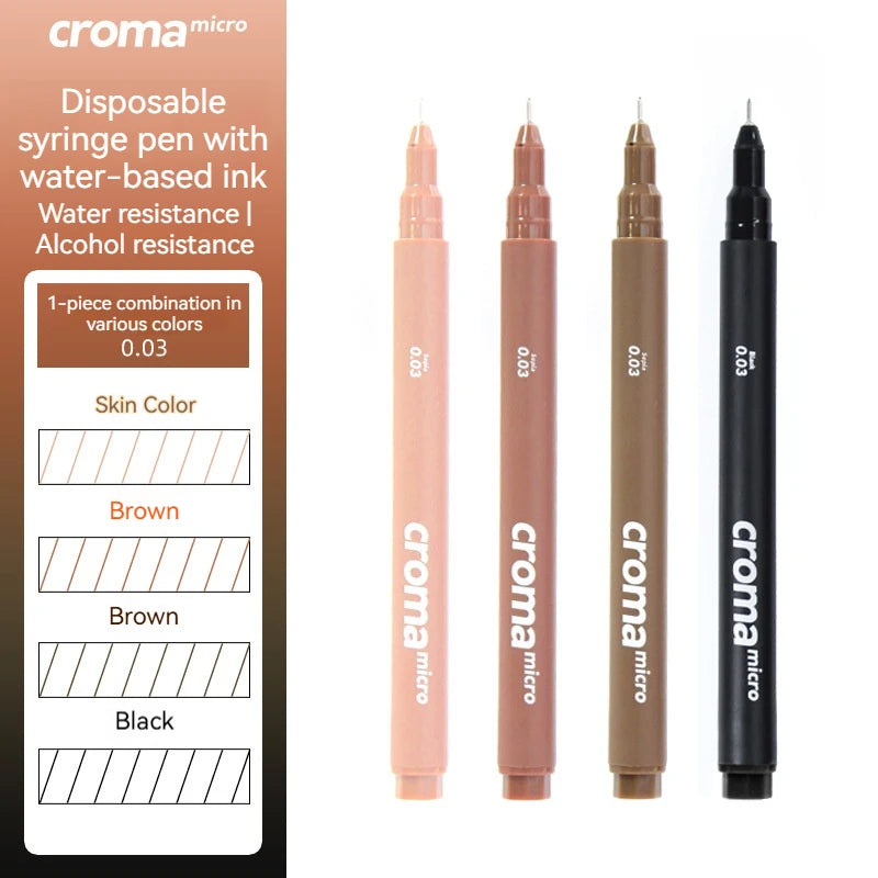 Pigment Liner Pigma Pen 0.1mm/0.03mm/0.05mm/0.5mm/1mm Different Tip Black Fineliner for Sketching Drawing Micron Ink Marker Pen