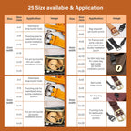 WUTA Pro Leather Oblong Punching Tools Belt Hole Puncher Flat Hollow Punches Strap Watch Band Heavy Duty Oval Hole DIY Craft