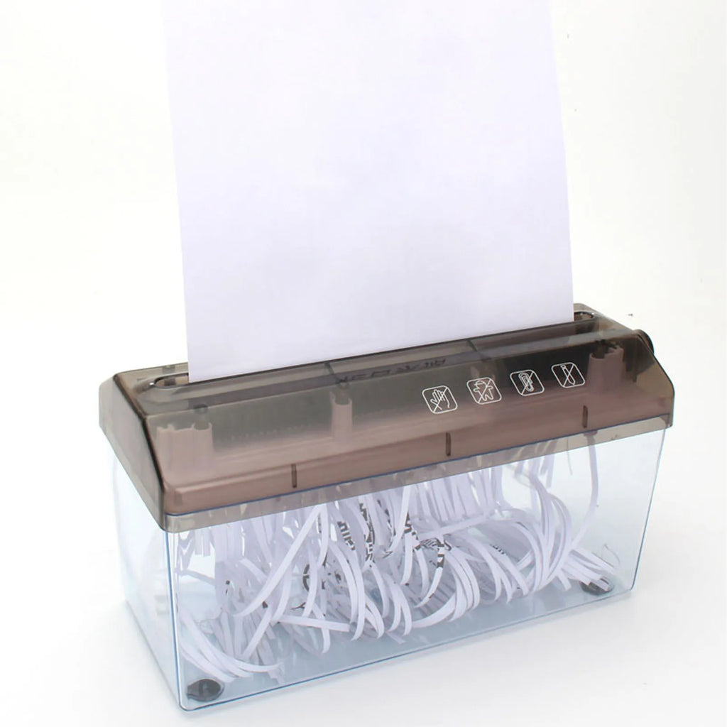 Mini Hand Crank Shredder Portable A4 Paper Shredding Tool for Documents Home School Office Use