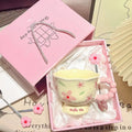 Girls Birthday Gift Souvenir Coffee Cup Mugs Coffee Cups Creative Flower Mug Household Ceramic Cup High Value Water Cup