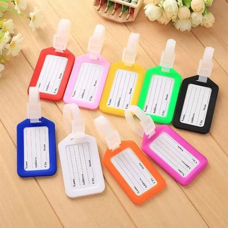 5/10PCS Luggage Tag Boarding Shipping Travel Accessory Women Men Suitcase Address Name Portable Label