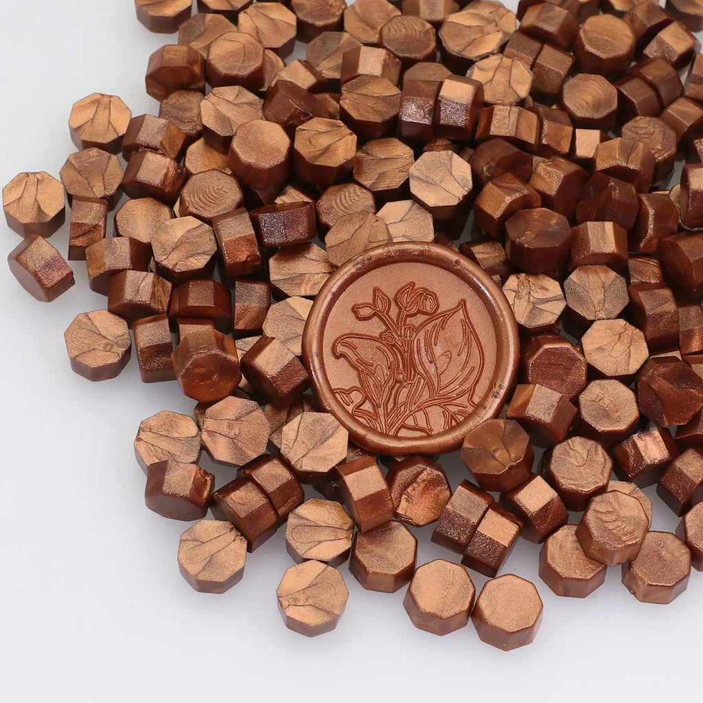100pcs/bag Octagonal Sealing Wax Beads for Wax Stamps is Suitable for Wedding Invitations, Envelope Cards, Christmas Gift